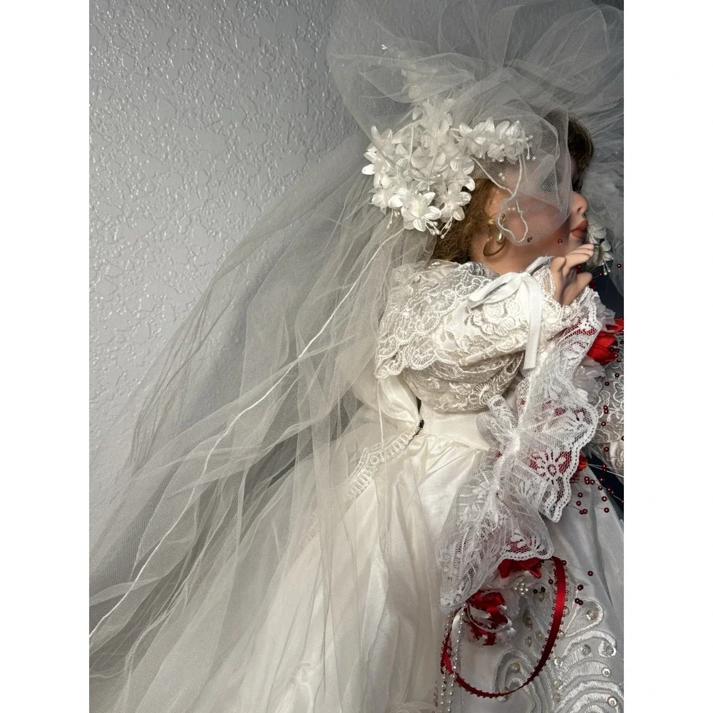 Kais Collection Full Porcelain Bride Doll LE1063/1500, 25in By J. Berard